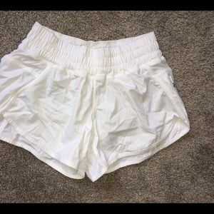 White Lululemon shorts
